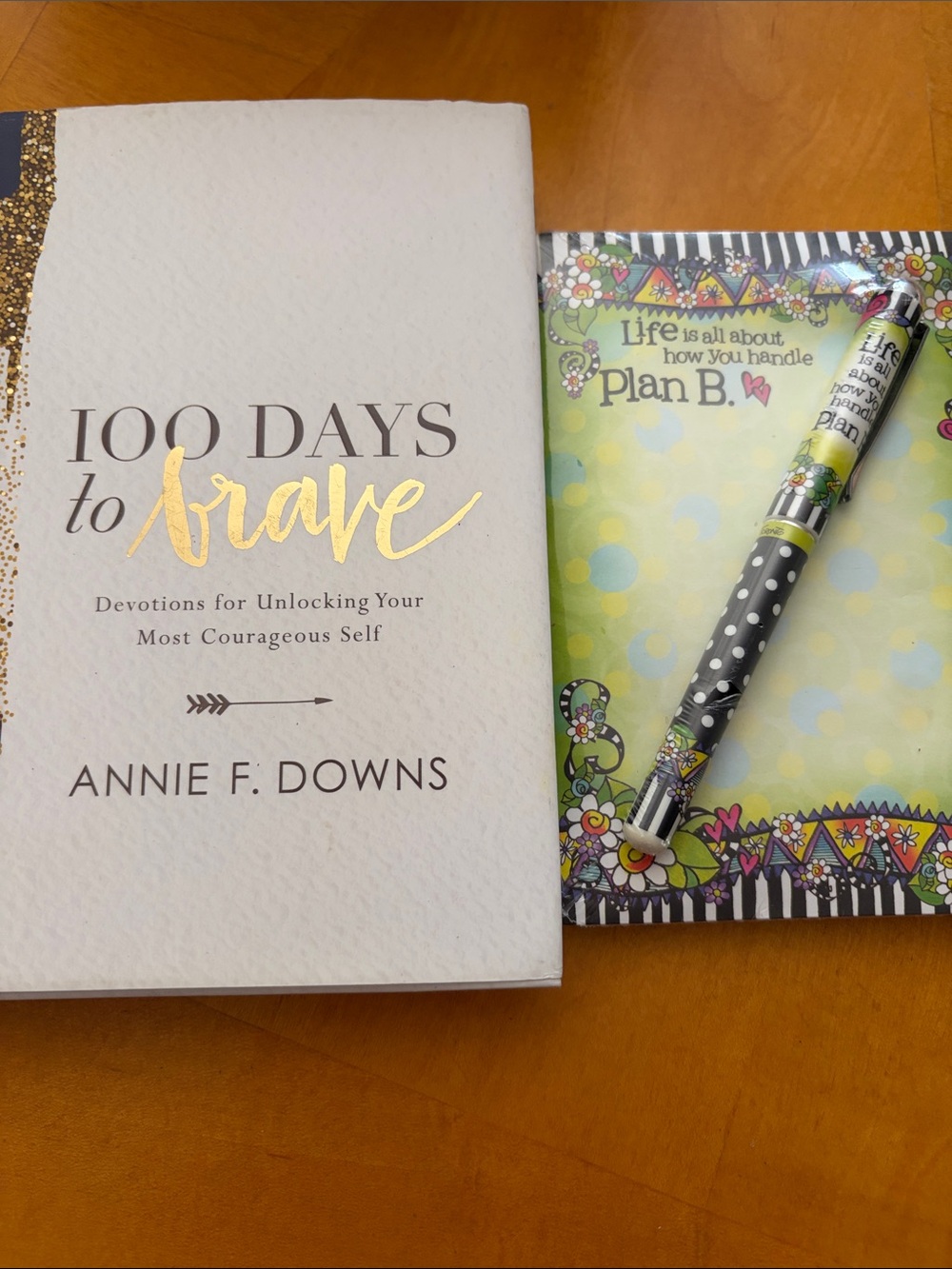 100 Days to Brave Hardcover Devotional - White and Gold by